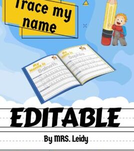 Name Tracing Practice Editable File PP for Childcare & Preschool