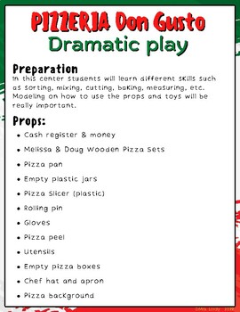 Pizza Theme Dramatic Play - Pizzeria Don Gusto for Preschool & Childcare - Imagen 2